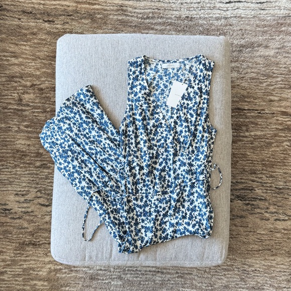 NWT Faithfull Jardin Midi Dress Leilani Mid Blue - Picture 2 of 5